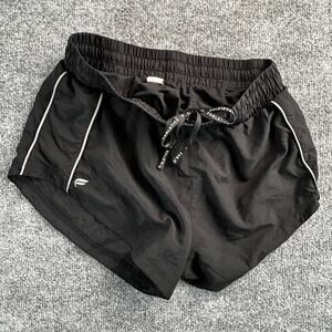 Fabletics Women’s M Black Reflective Running Shorts Lined Pockets Flaws